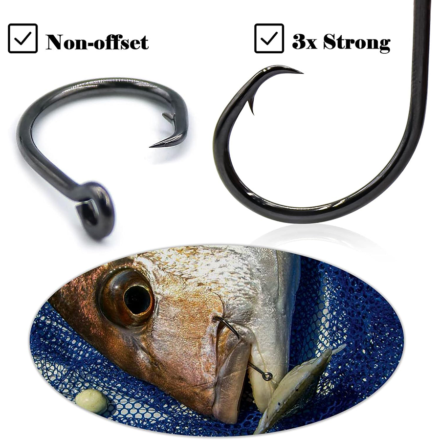Circle Hooks 3X Strong Saltwat - Fishing Hook Assortment 评论和价格