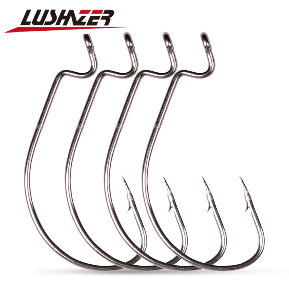 LUSHAZER 10pcs/lot Carbon Stee - Fishing Hook Assortment 评论和价格