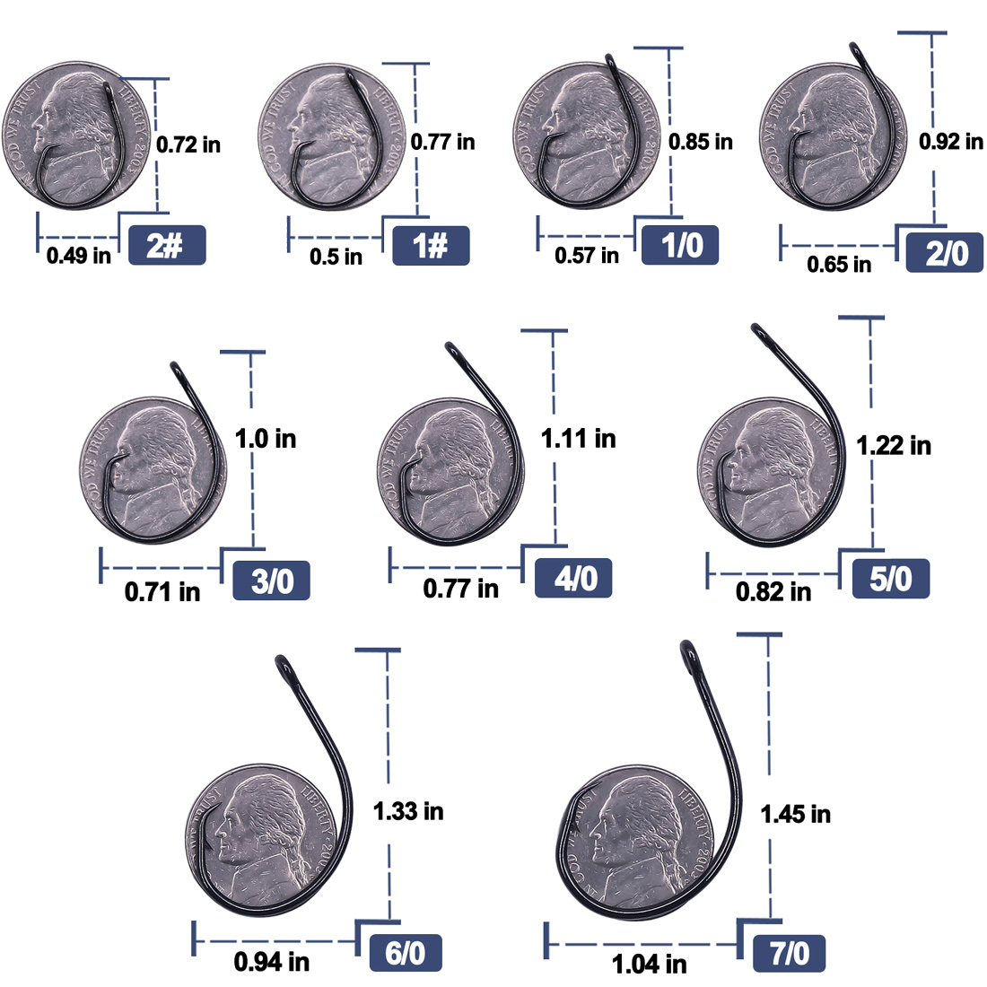 9KM 25-50Pcs Inline Wide Gap C - Fishing Hook Offset 评论和价格